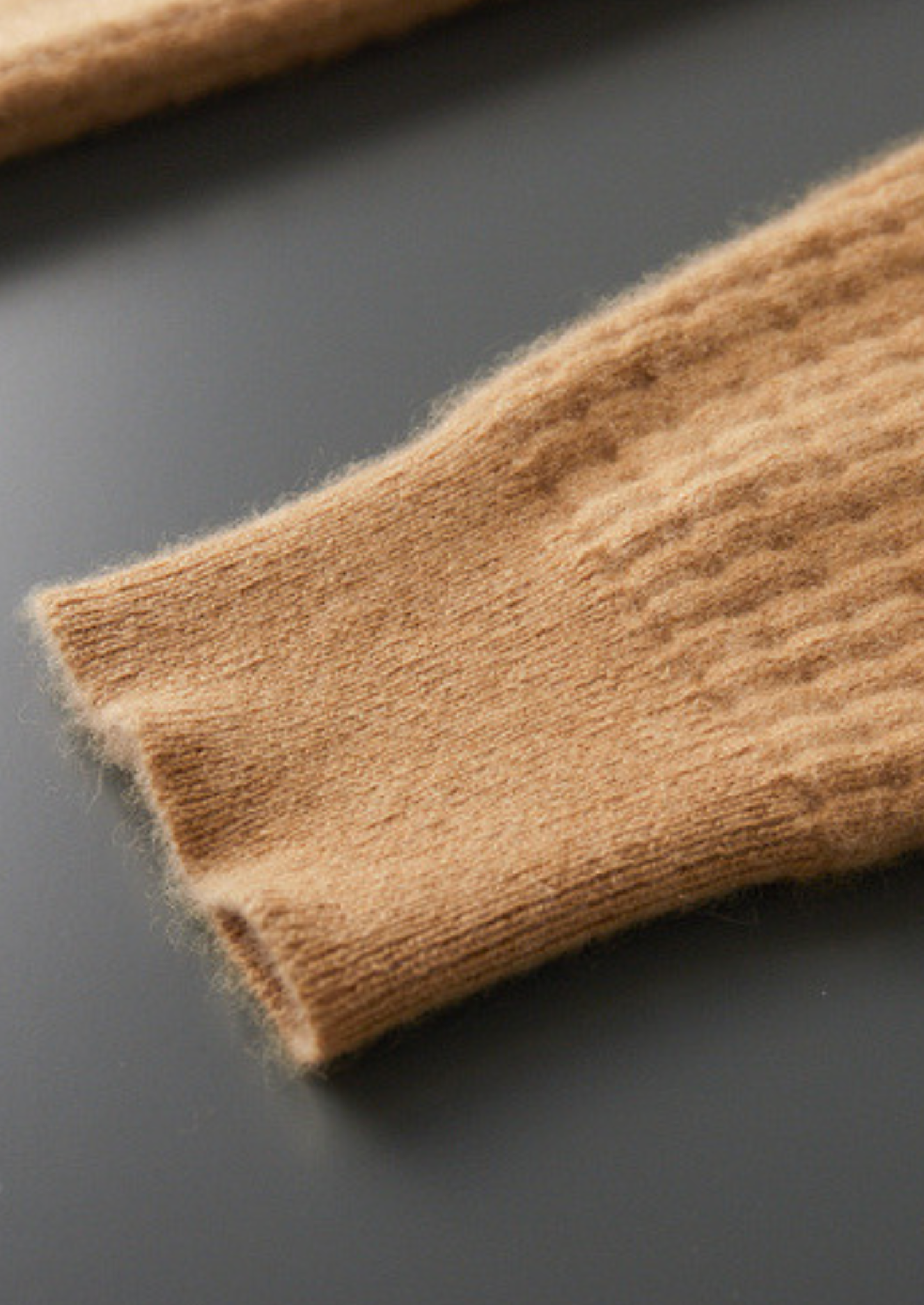 Pure Cashmere Caramel Textured Button Cardigan | Vallentty