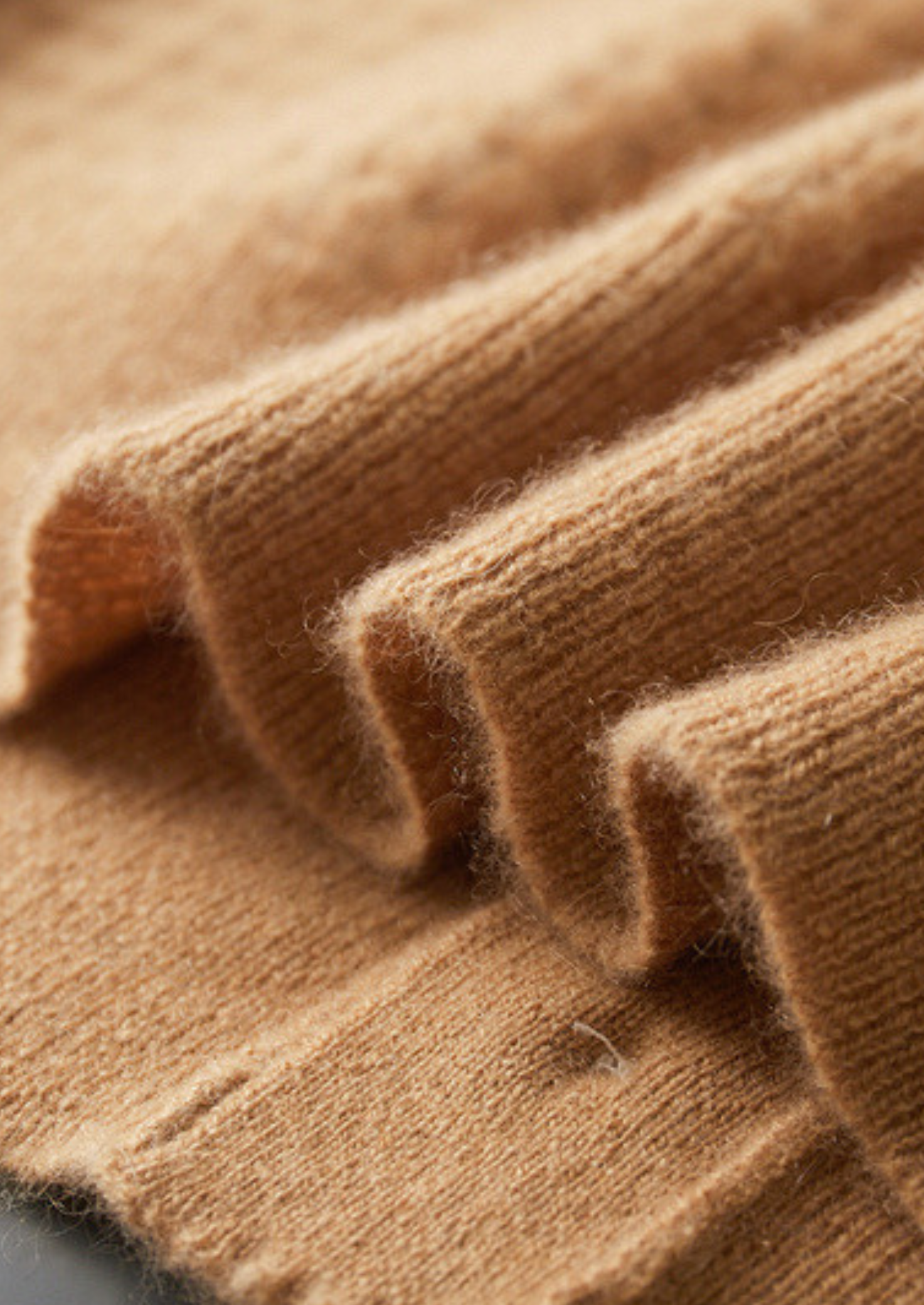 Pure Cashmere Caramel Textured Button Cardigan | Vallentty