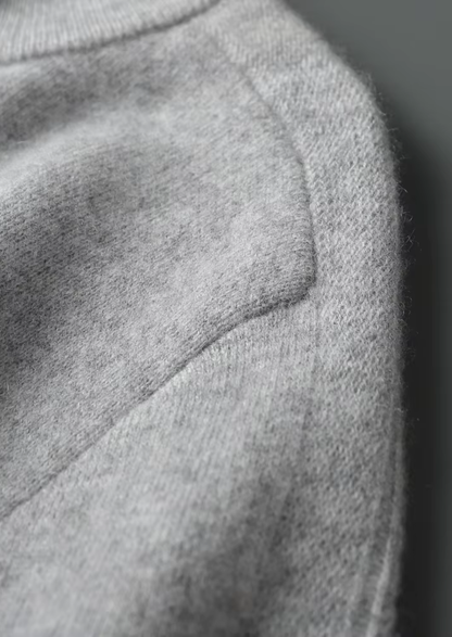 Premium Cashmere Essential Half-Zip Sweater | Vallentty