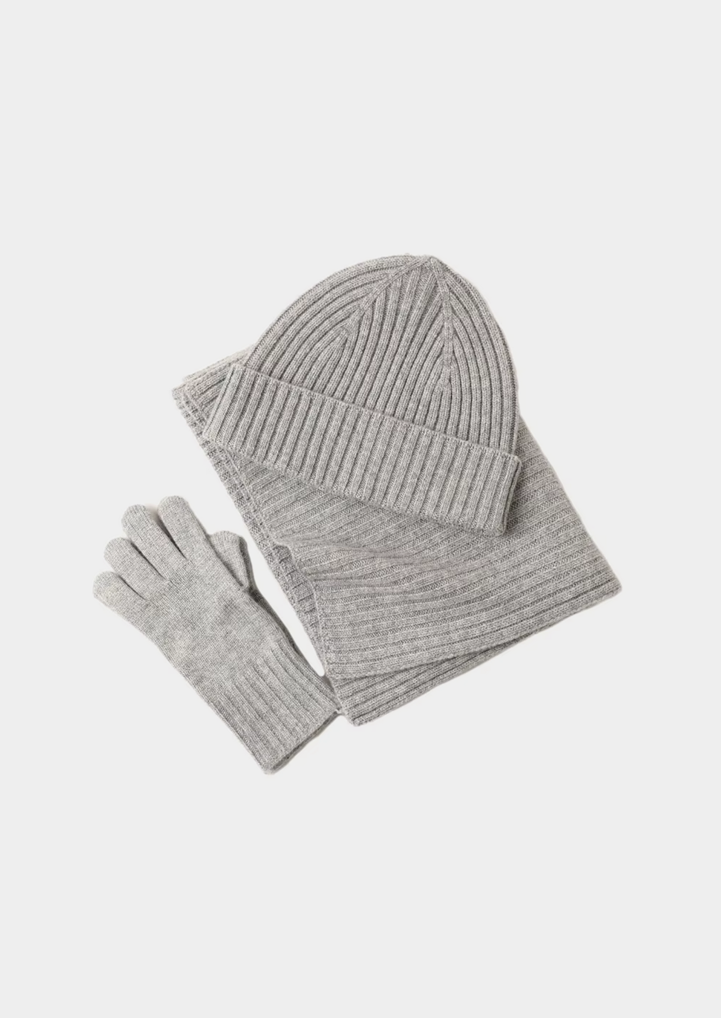 Pure Extra-Fine Merino Wool Wintertime Essentials - Light Gray | Vallentty