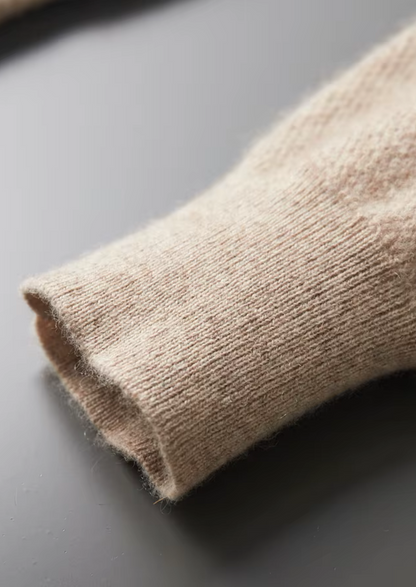 Premium Cashmere Classic Henley Sweater | Vallentty
