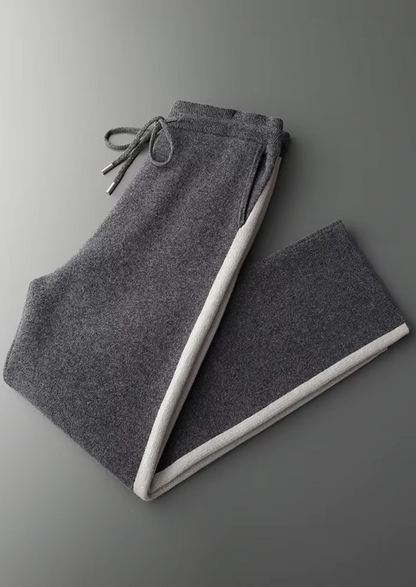 Pure Extra-Fine Merino Wool Wide Leisure Trousers | Vallentty