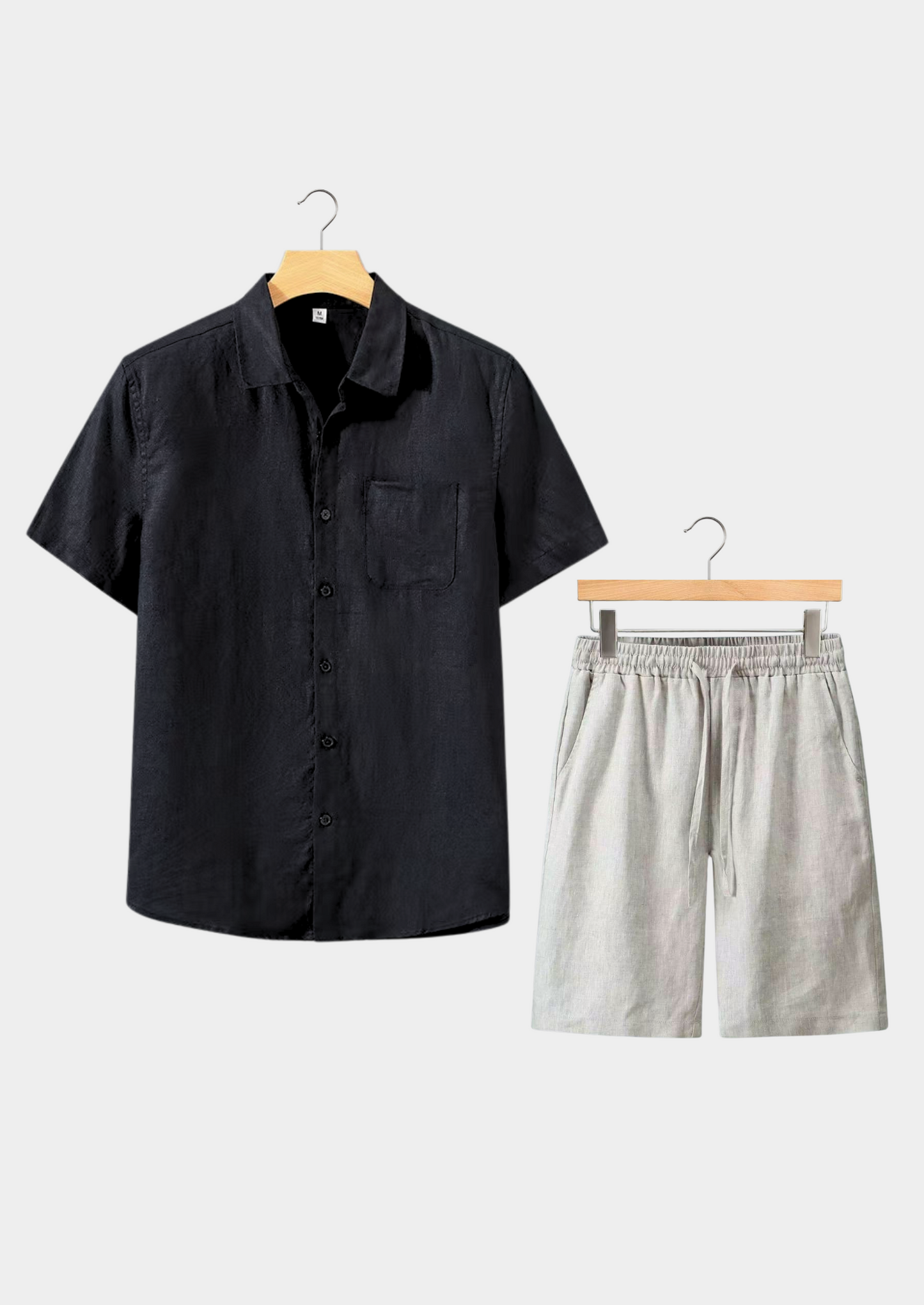 Dolcevita Shortsleeve Summer Set - Black/beige | Vallentty