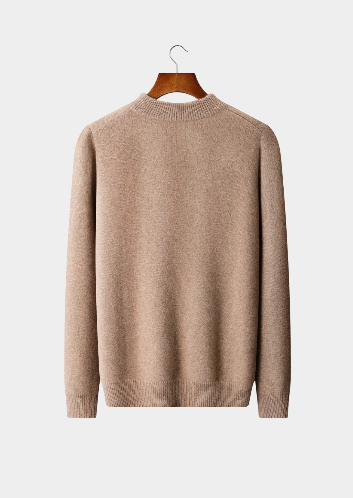 Pure Cashmere Beige Button Sweater | Vallentty