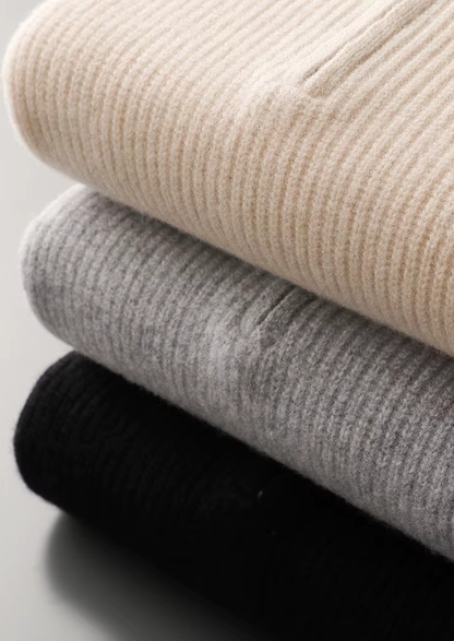 Pure Extra-Fine Merino Wool Half Zipper Hoodie | Vallentty