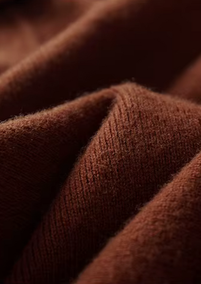 Pure Extra-Fine Merino Wool Ribbed Buttonless Polo | Vallentty