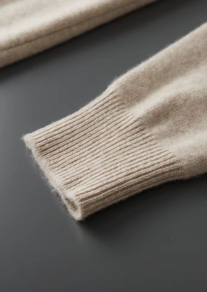 Pure Extra-Fine Merino Wool Button Hoodie | Vallentty