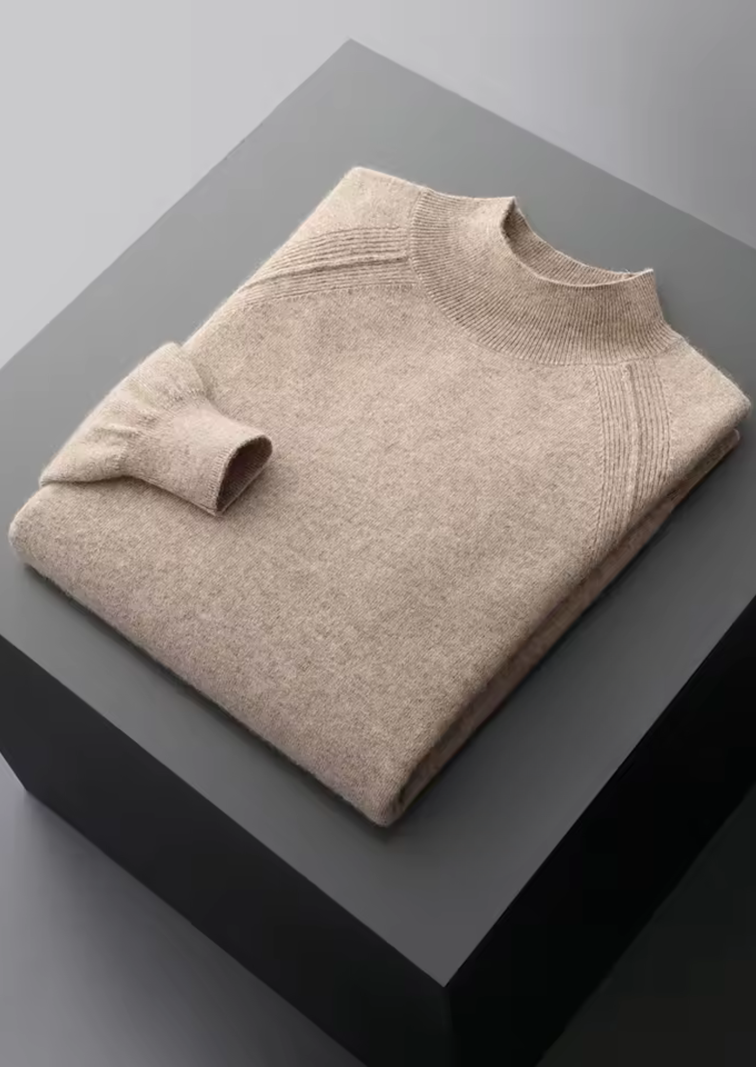 Pure Extra-Fine Merino Wool Raglan Mockneck | Vallentty