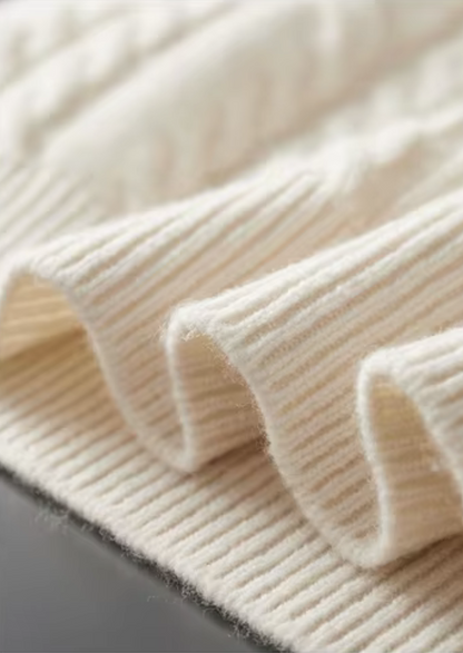 Pure Extra-Fine Merino Wool Striped Half-Zip Sweater | Vallentty