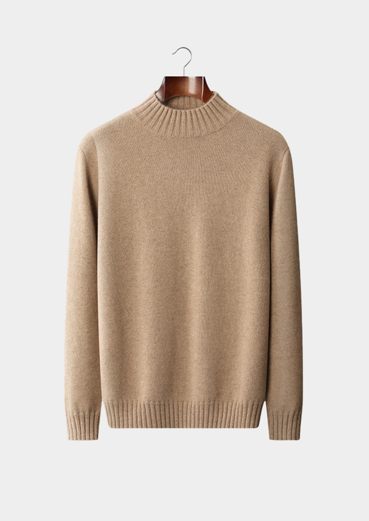 Pure Cashmere Mockneck Sweater | Vallentty