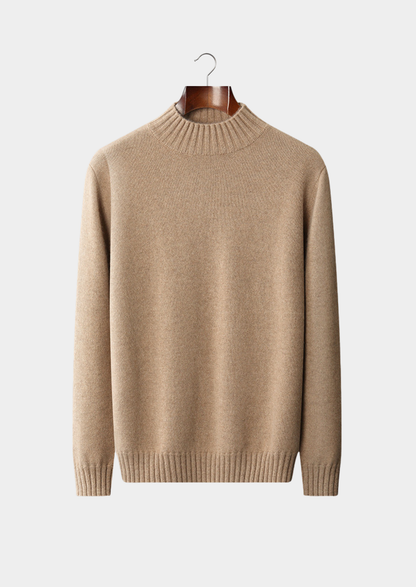Pure Cashmere Mockneck Sweater | Vallentty