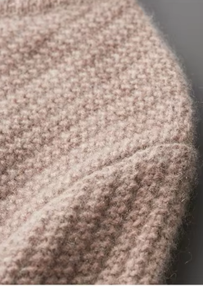 Pure Cashmere Beige Heavyweight Crewneck | Vallentty