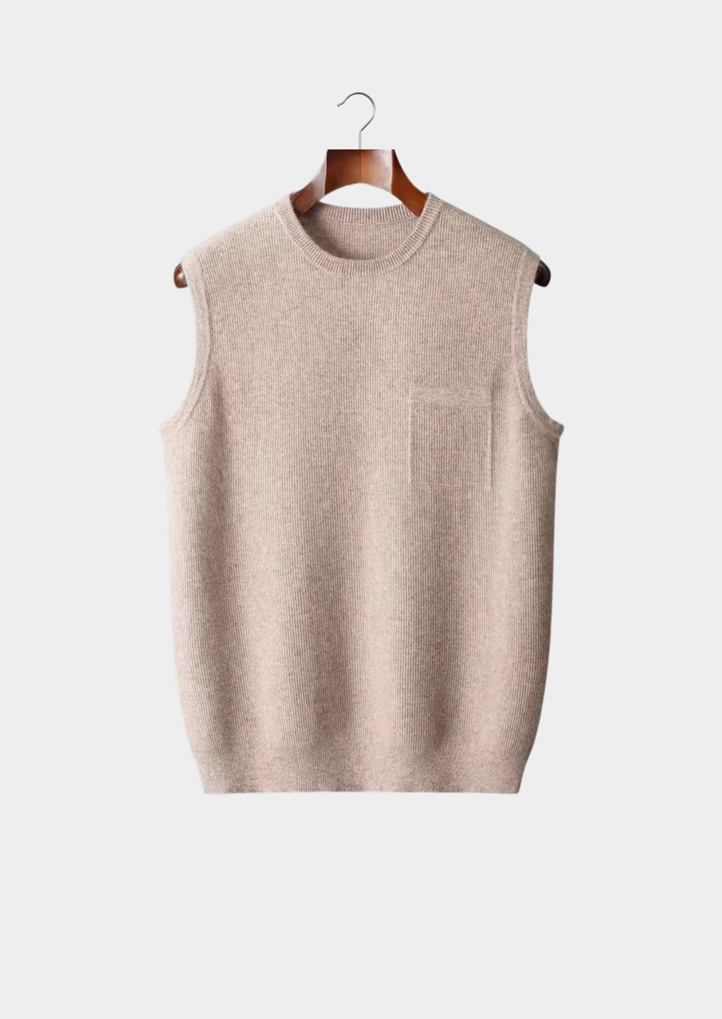 Pure Extra-Fine Merino Wool Crewneck Vest | Vallentty