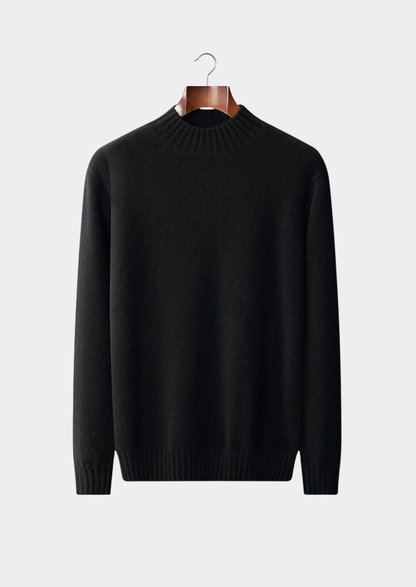 Pure Cashmere Mockneck Sweater | Vallentty