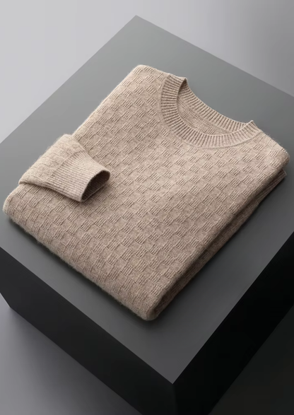 Premium Cashmere Textured Crewneck | Vallentty
