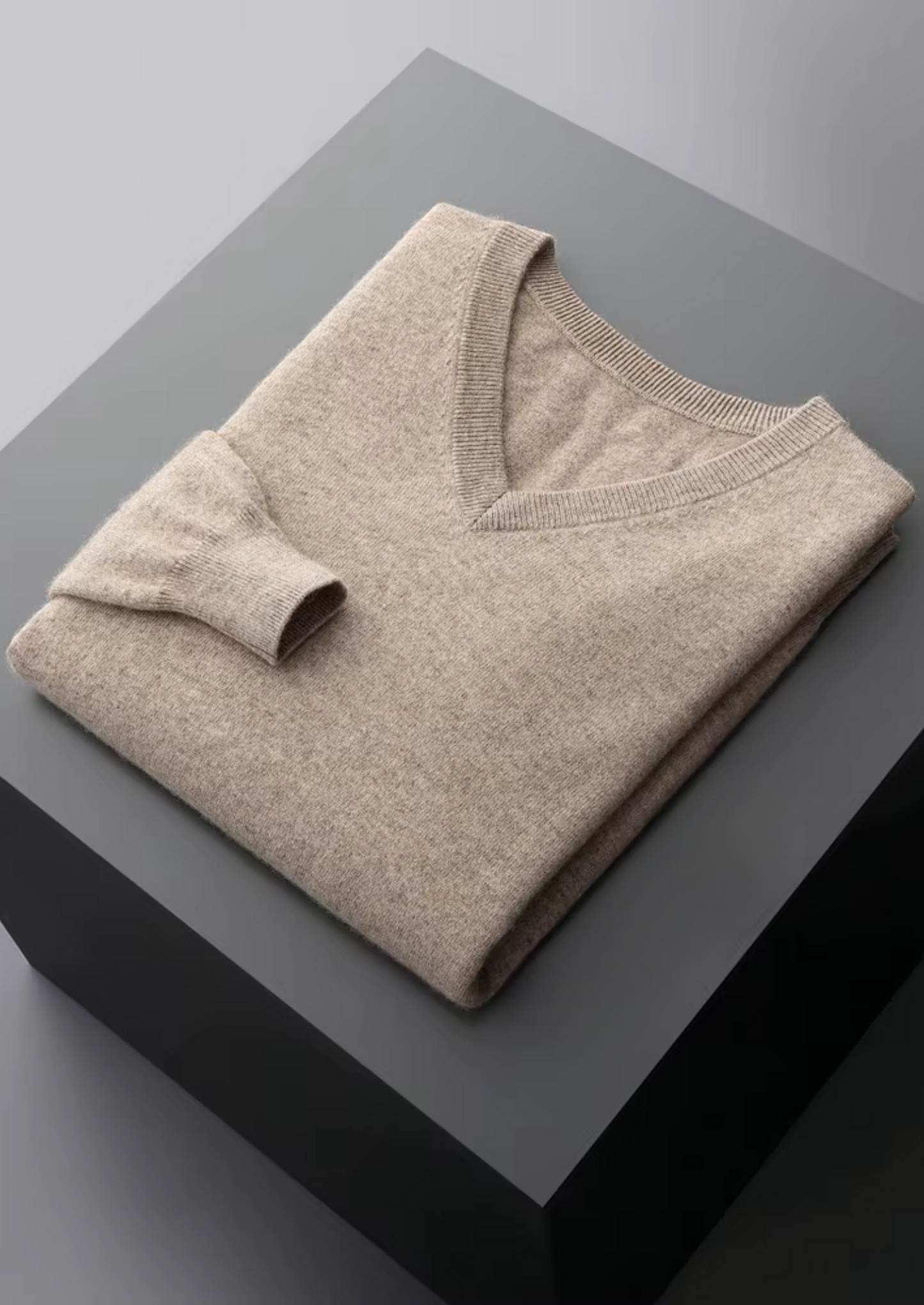 Pure Extra-Fine Merino Wool Classic V-Neck Sweater | Vallentty