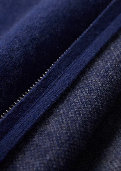 Premium Cashmere Navy Blue Torino Leisure Set | Vallentty