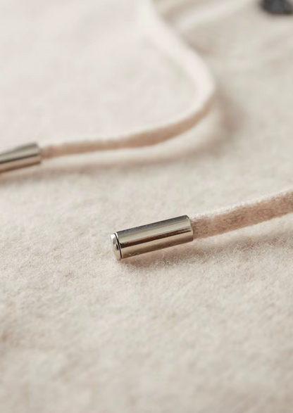 Pure Extra-Fine Merino Wool Button Hoodie | Vallentty