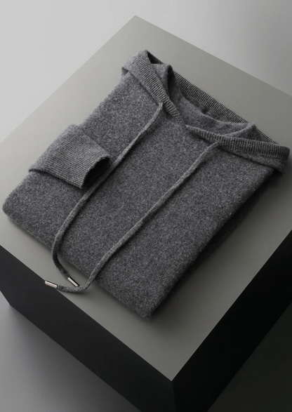 Premium Cashmere Dark Gray Alain Leisure Set | Vallentty