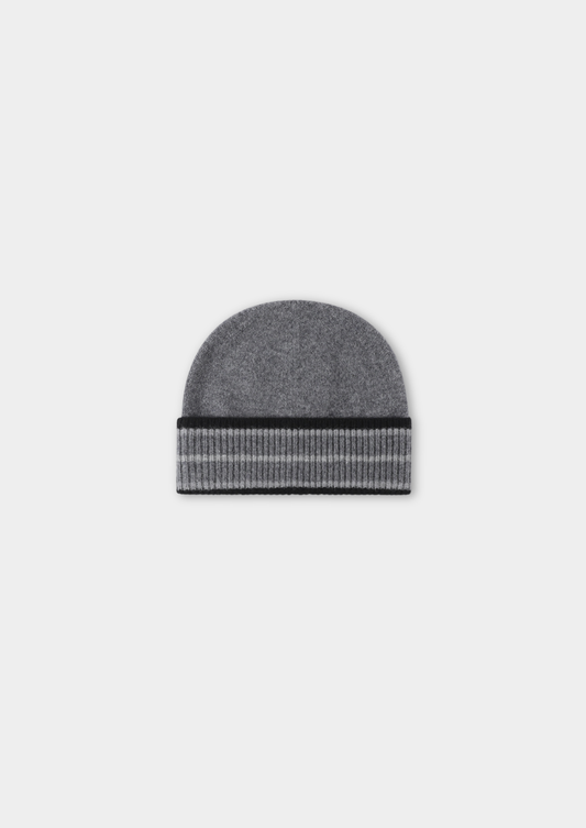 Dark Gray Merino Wool Wintertime Beanie | Vallentty