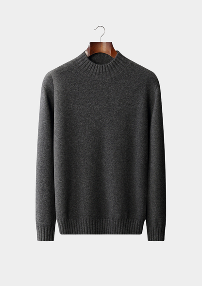 Pure Cashmere Mockneck Sweater | Vallentty