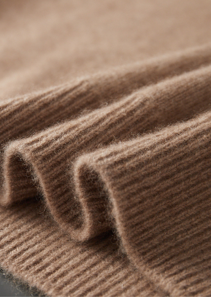 Pure Cashmere Beige Button Sweater | Vallentty