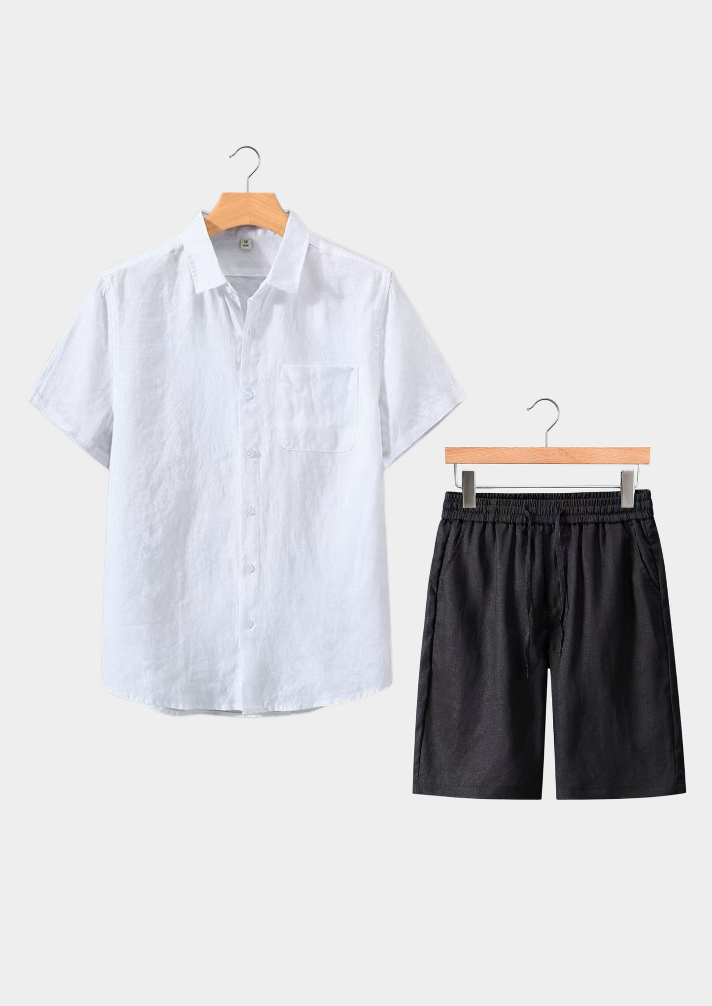 Dolcevita Shortsleeve Summer Set - White/black | Vallentty