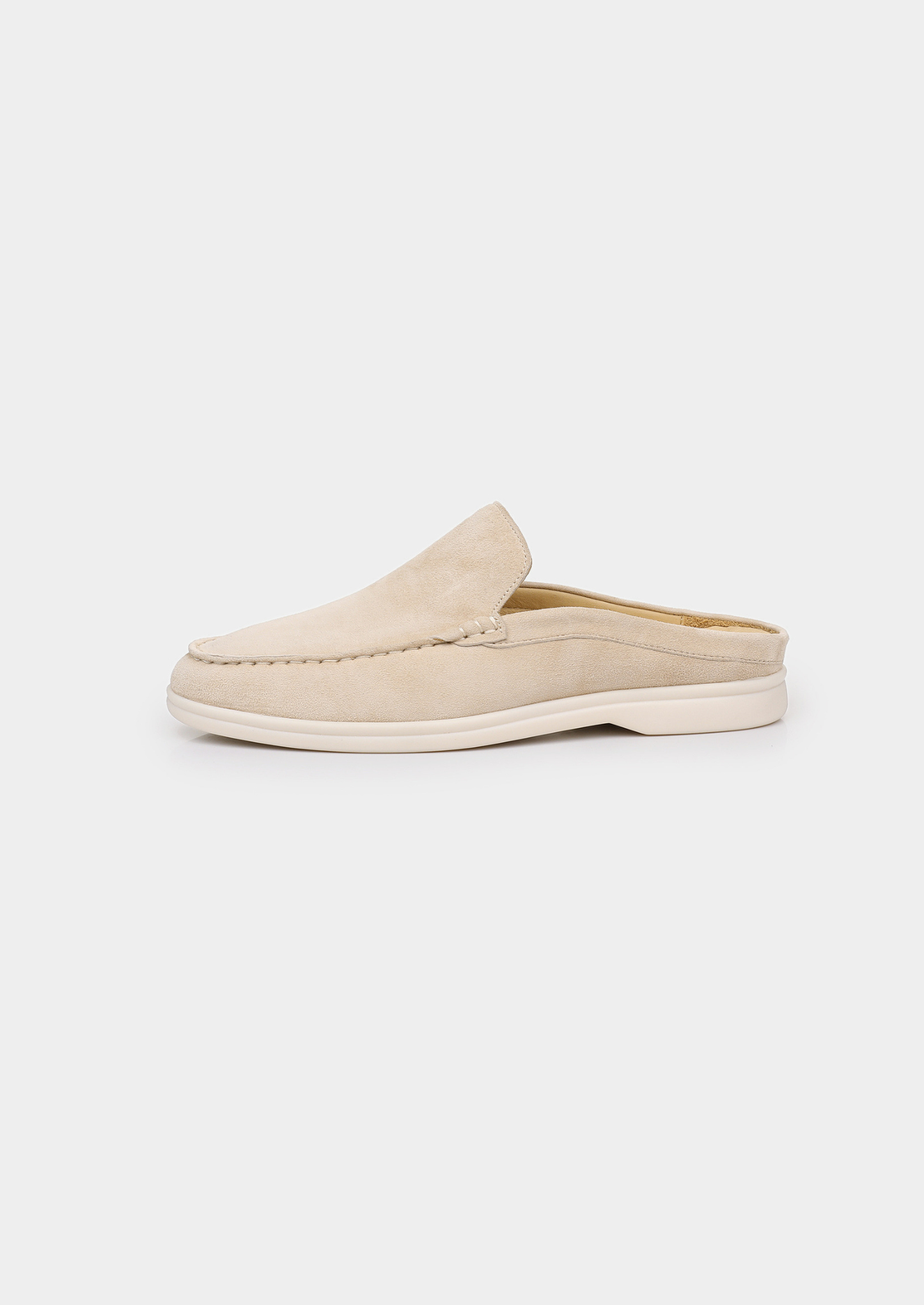 Ivory Marina Suede Slipper | Vallentty
