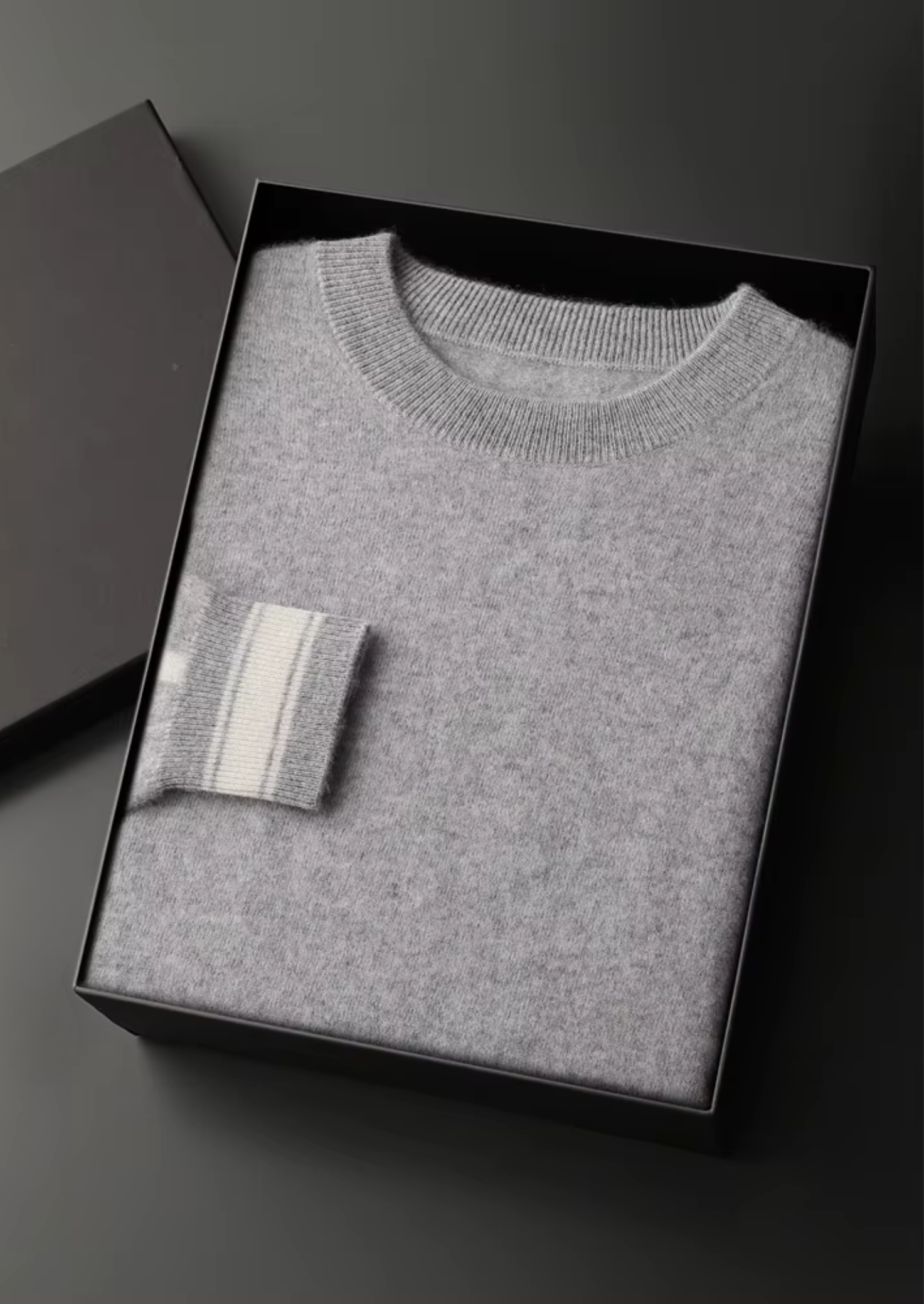 Premium Cashmere Light Gray Vienna Leisure Set | Vallentty