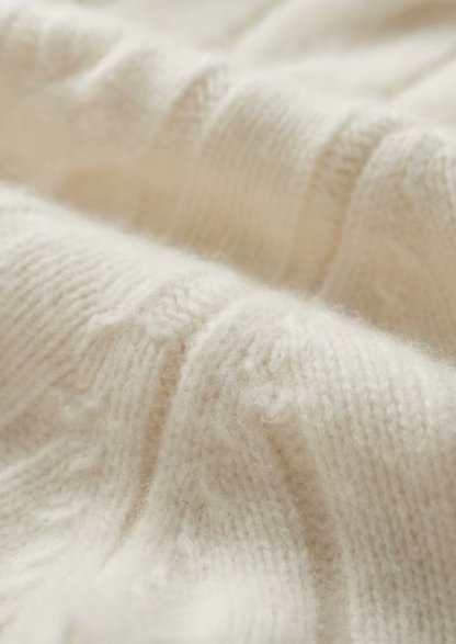 Pure Extra-Fine Merino Wool Dual-Zip Cable Cardigan | Vallentty