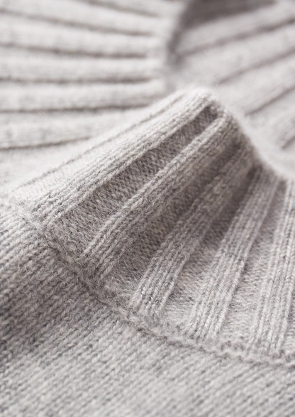 Pure Cashmere Mockneck Sweater | Vallentty