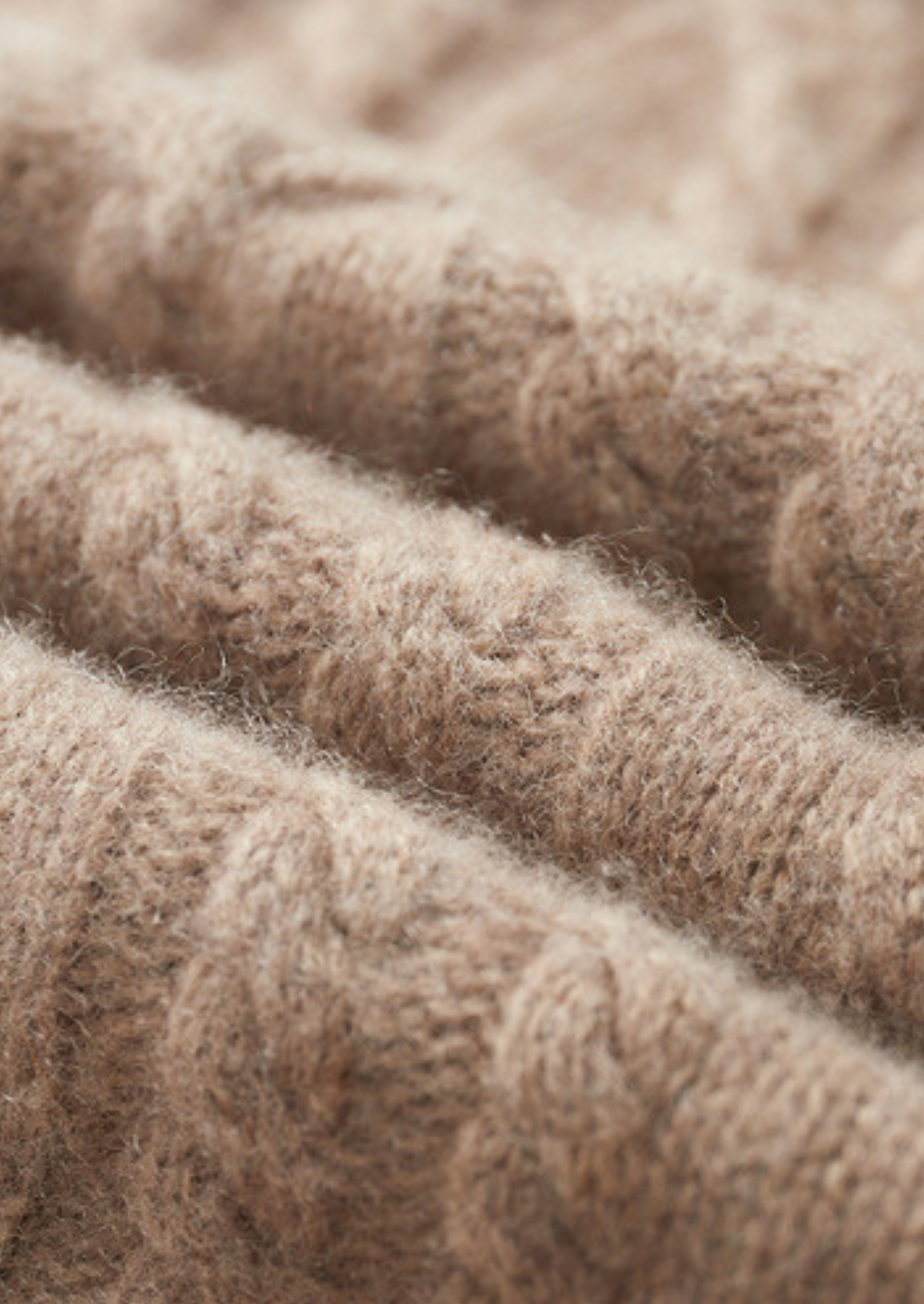 Pure Cashmere Beige Cable Half Zip Sweater | Vallentty