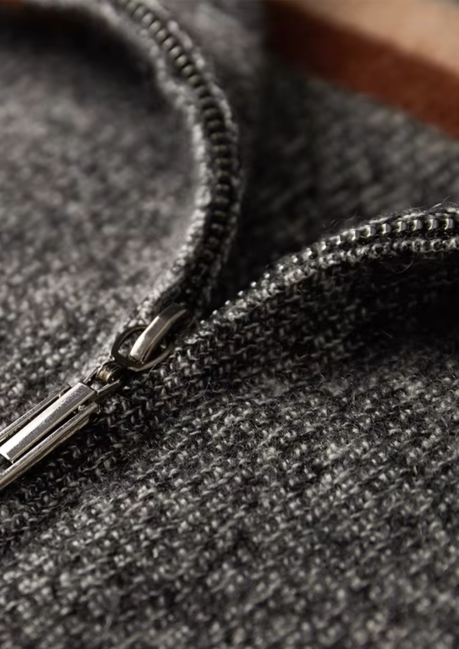 Pure Cashmere Striped Zip Cardigan | Vallentty