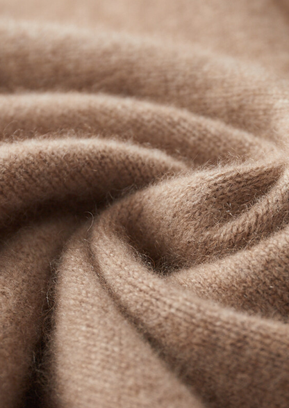 Pure Cashmere Beige Button Sweater | Vallentty