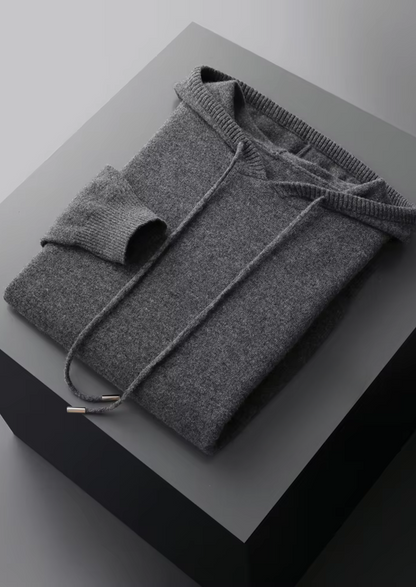 Pure Extra-Fine Merino Wool Dark Gray Savro Set | Vallentty