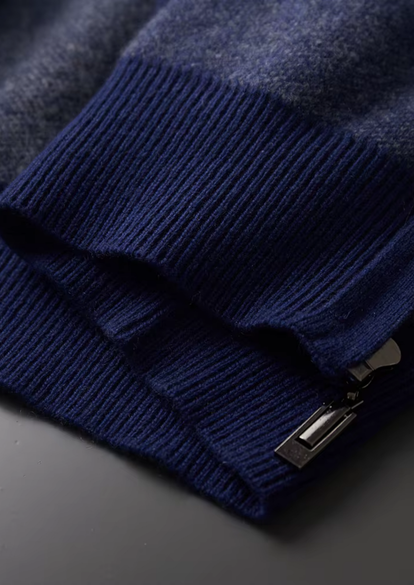 Premium Cashmere Navy Blue Torino Leisure Set | Vallentty