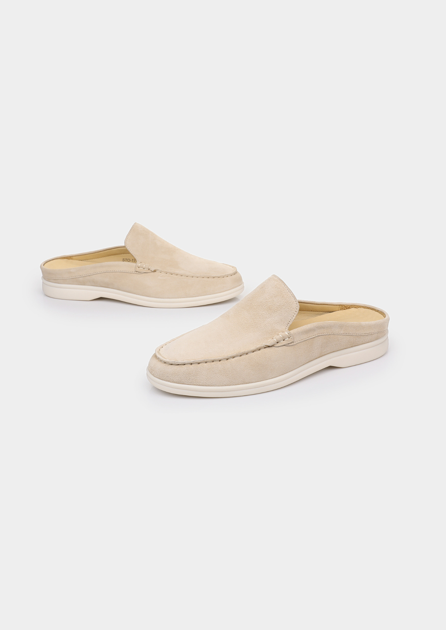 Ivory Marina Suede Slipper | Vallentty