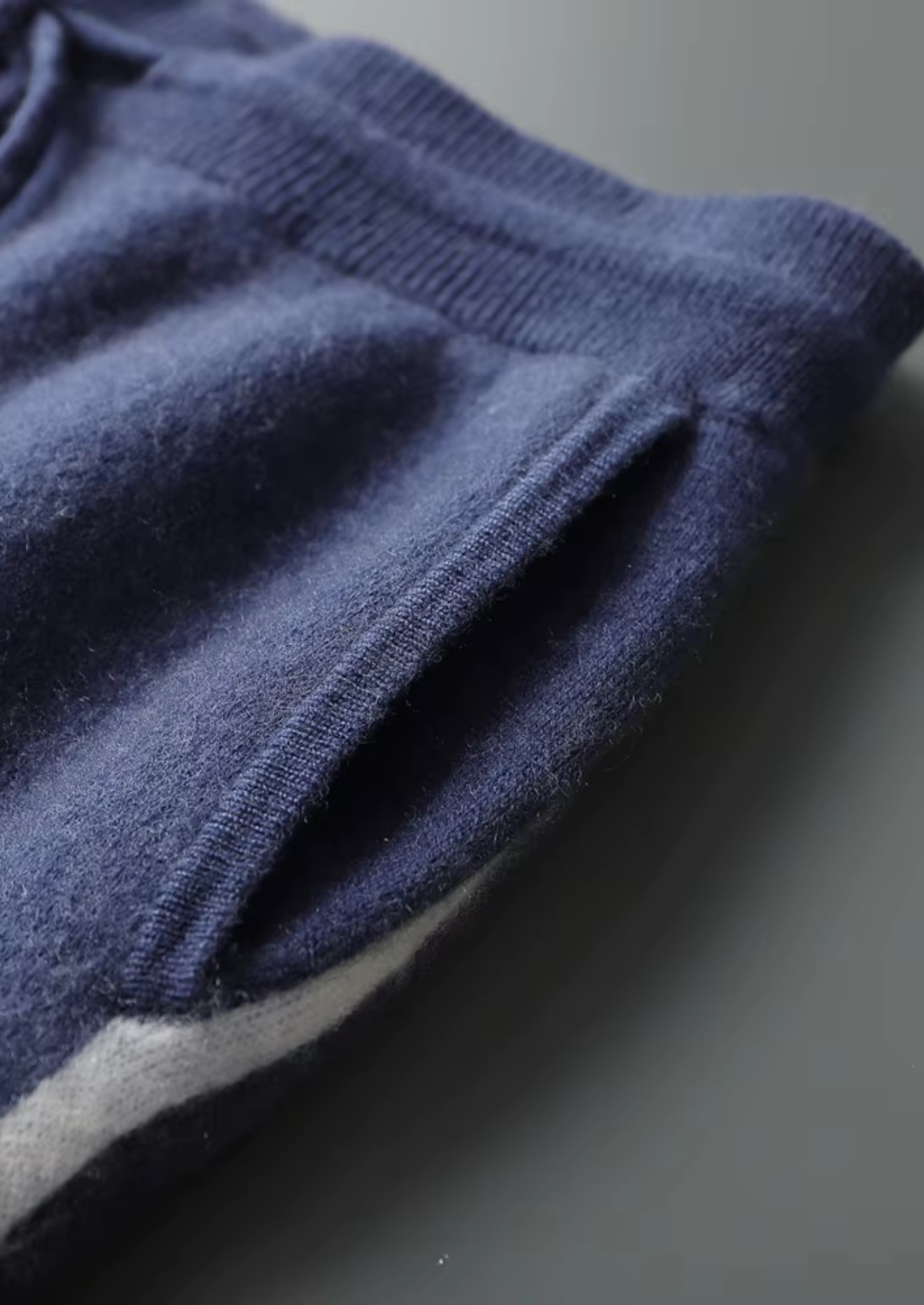 Premium Cashmere Navy Blue Milano Leisure Set | Vallentty