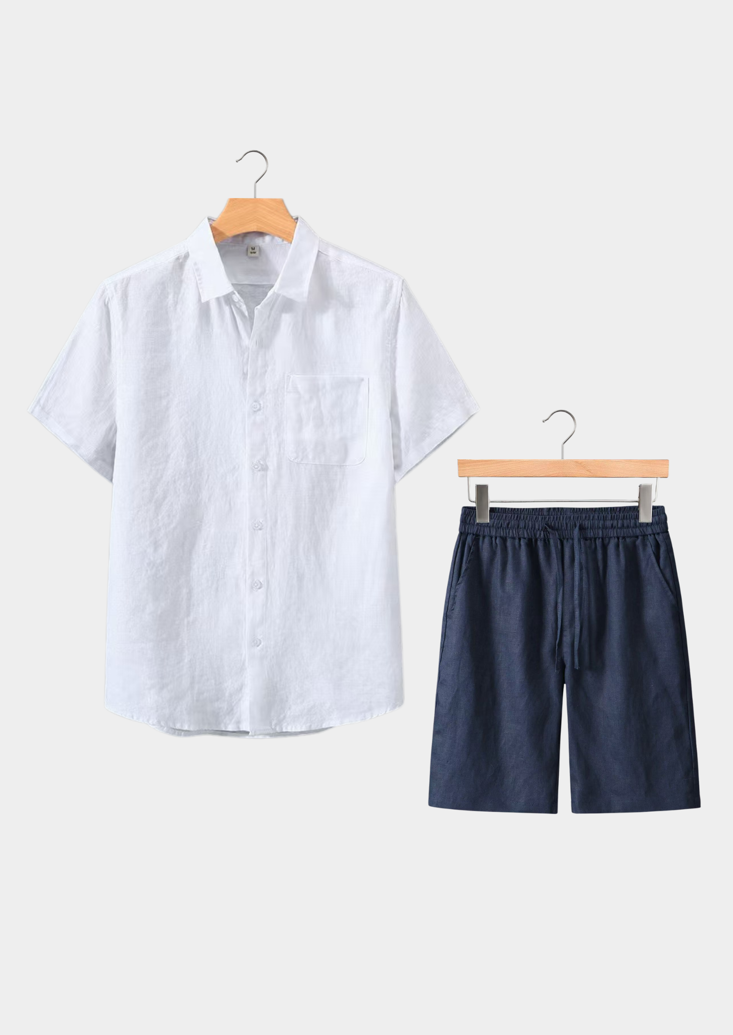 Dolcevita Shortsleeve Summer Set - White/navy | Vallentty