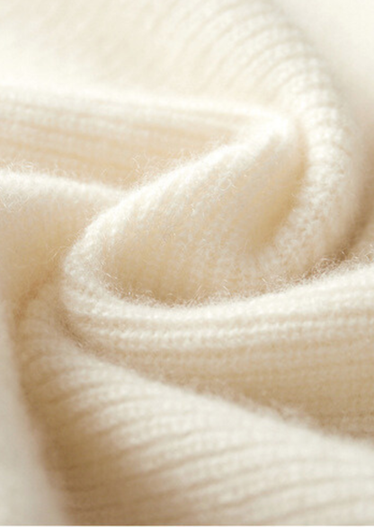 Pure Cashmere Ivory Body Warmer Vest | Vallentty