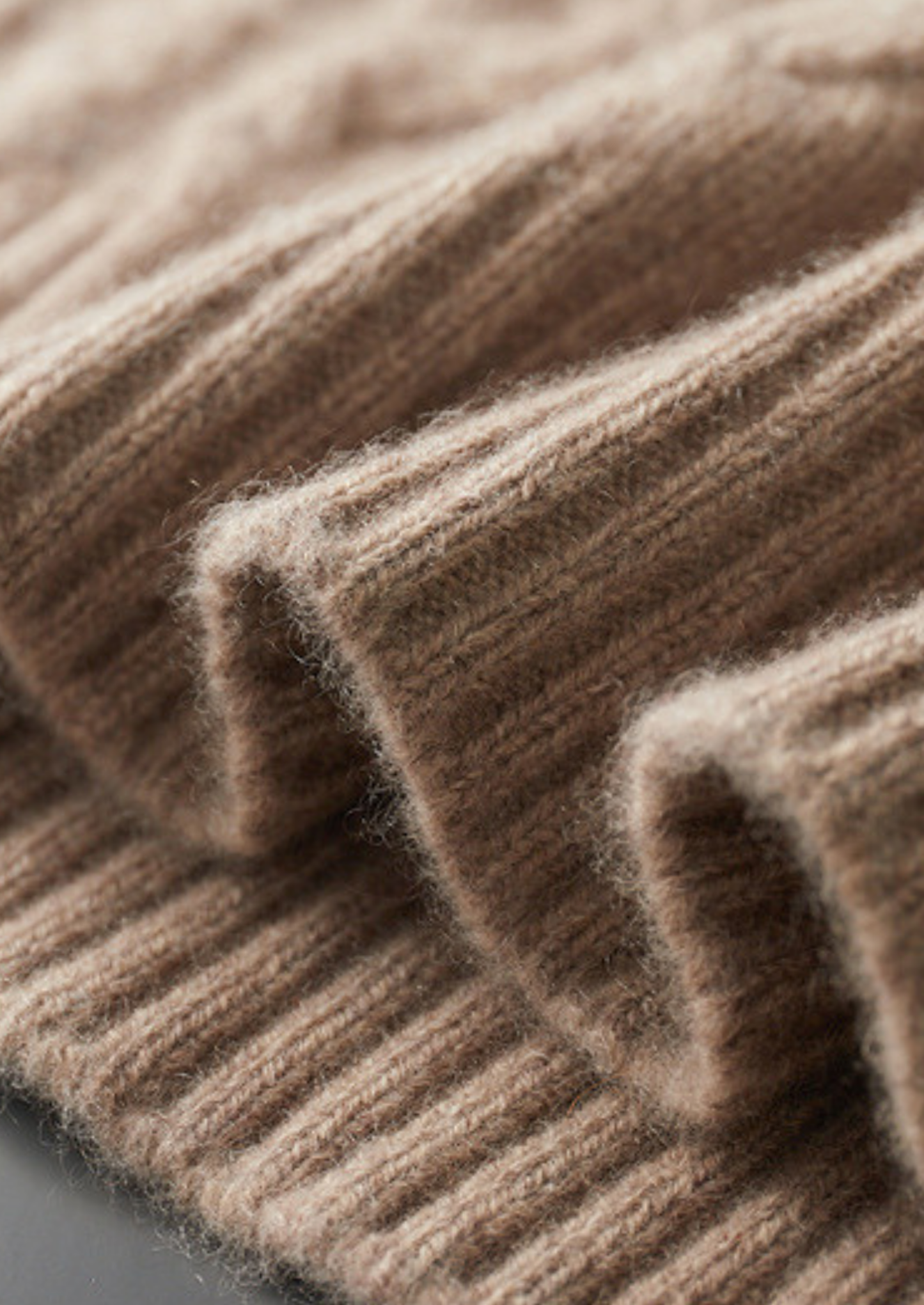 Pure Cashmere Beige Cable Half Zip Sweater | Vallentty