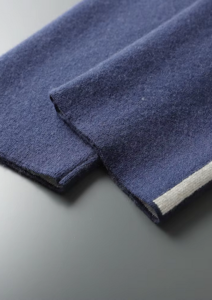 Premium Cashmere Navy Blue Milano Leisure Set | Vallentty