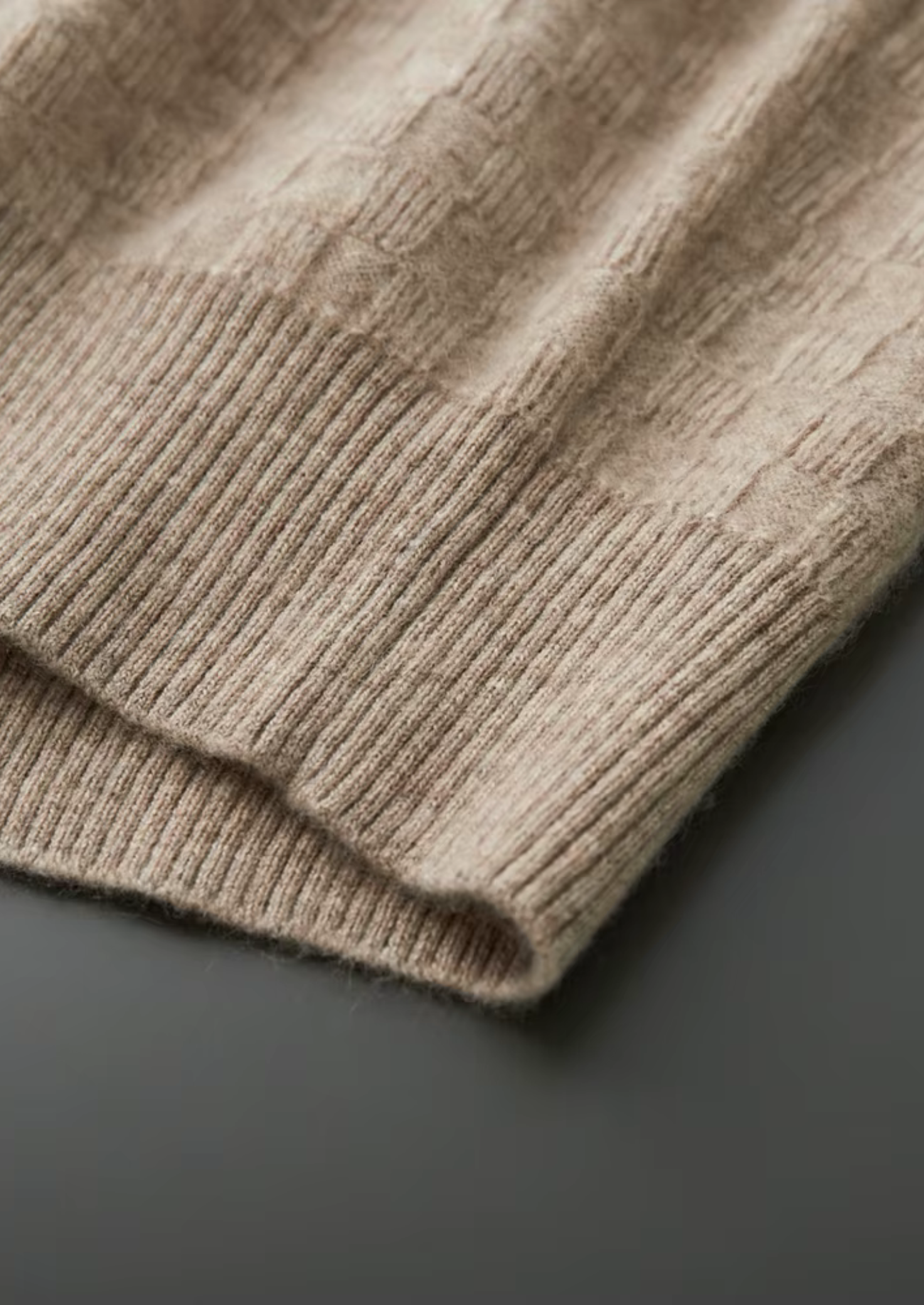 Premium Cashmere Textured Crewneck | Vallentty