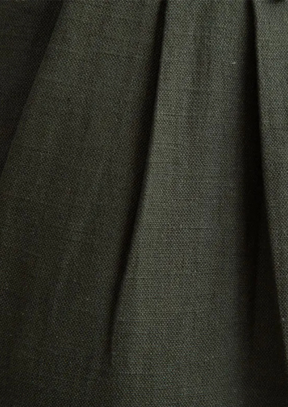 Cagliari Pleated Coastal Trousers - Olive | Vallentty