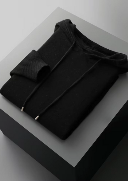 Pure Extra-Fine Merino Wool Black Savro Set | Vallentty