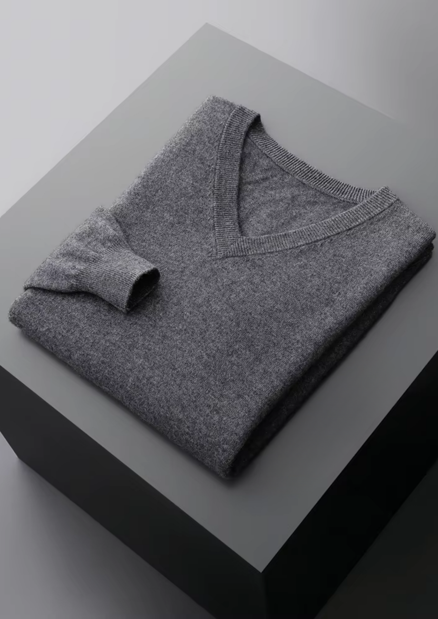 Pure Extra-Fine Merino Wool Classic V-Neck Sweater | Vallentty