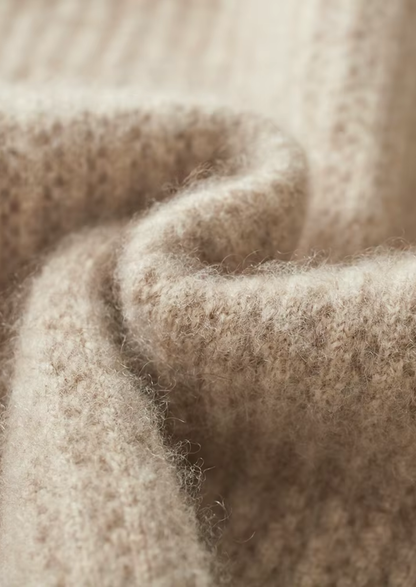 Pure Extra-Fine Merino Wool Ribbed Zipper Hoodie | Vallentty
