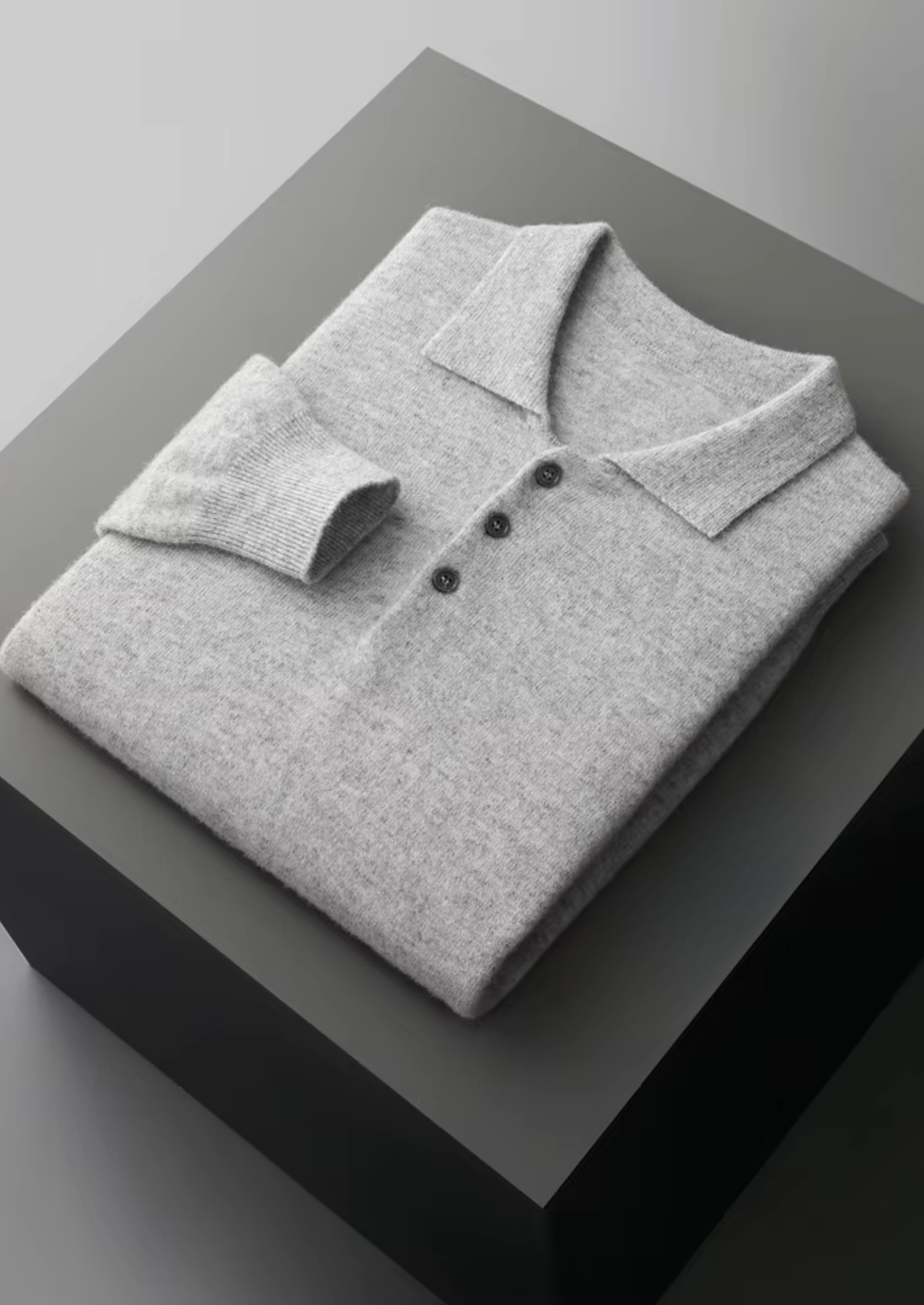 Pure Extra-Fine Merino Wool Classic Sweater Polo | Vallentty