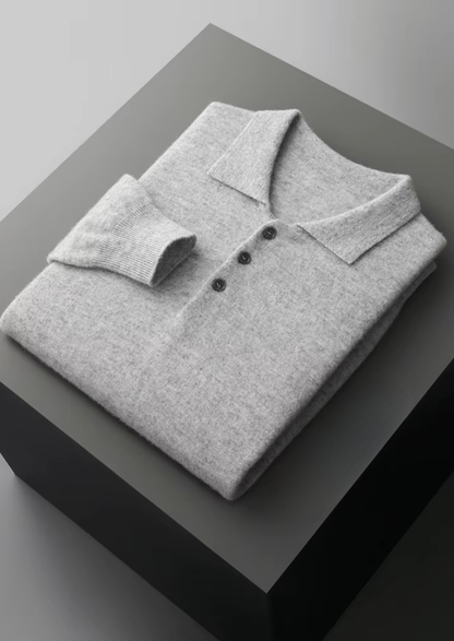 Pure Extra-Fine Merino Wool Classic Sweater Polo | Vallentty