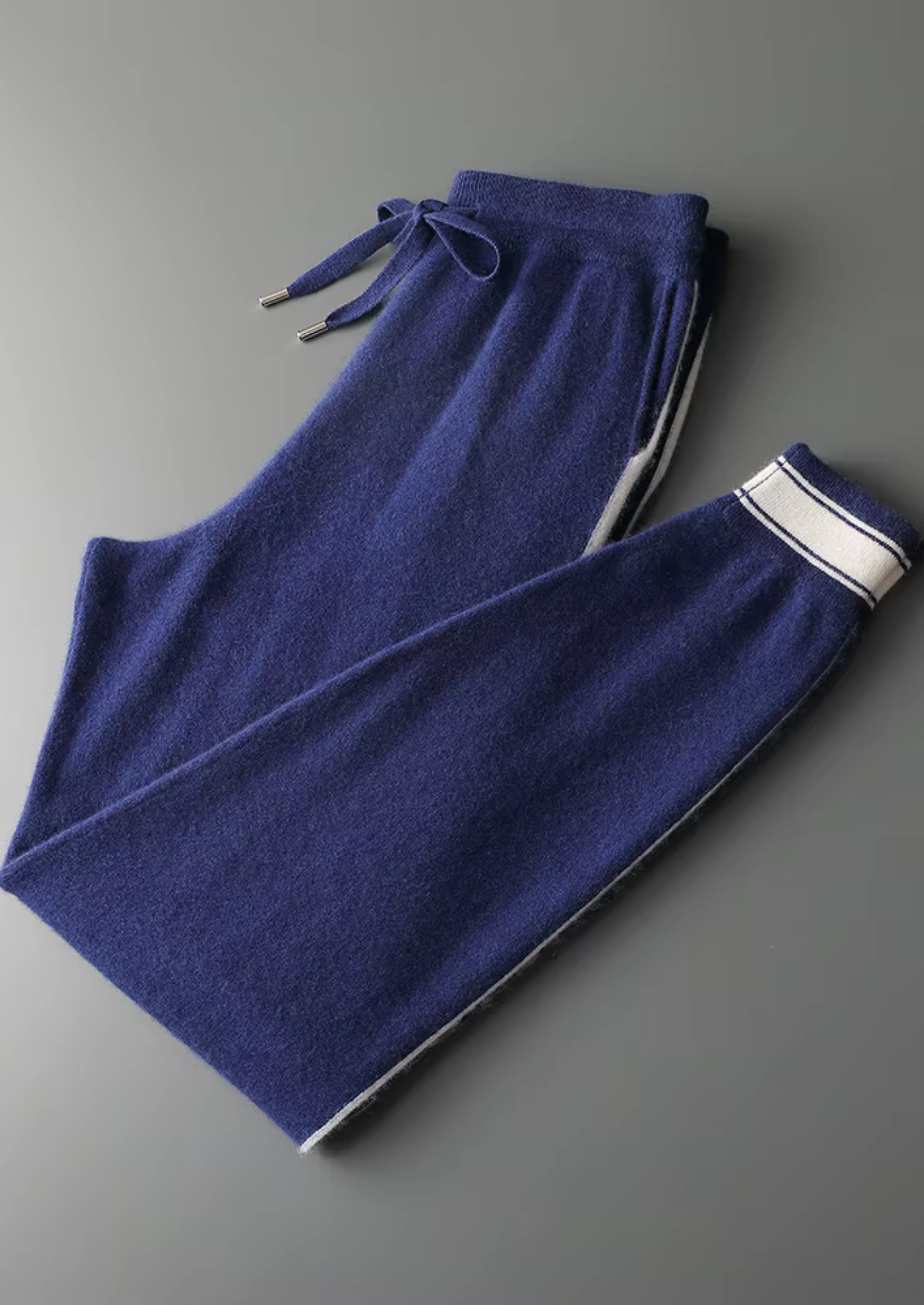 Premium Cashmere Navy Blue Vienna Leisure Set | Vallentty